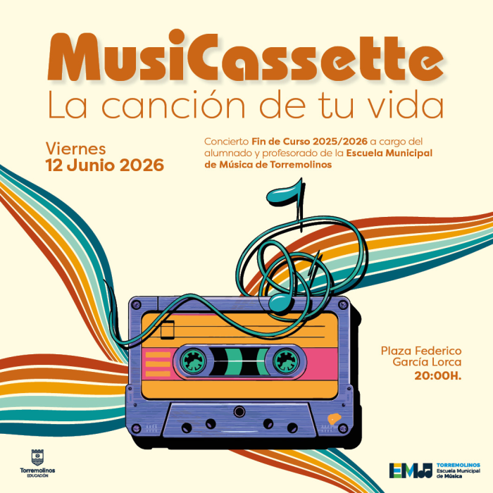 Alumnado de la Escuela Municipal de Música ofrecerá el concierto de fin de curso ‘MusiCassette: la canción de tu vida’