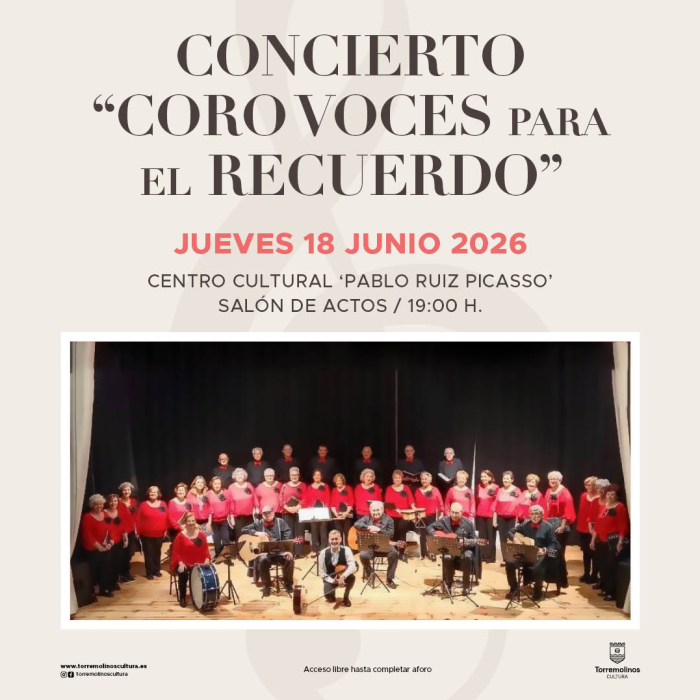 El coro ‘Voces para el recuerdo’ ofrece un concierto el próximo 18 de junio