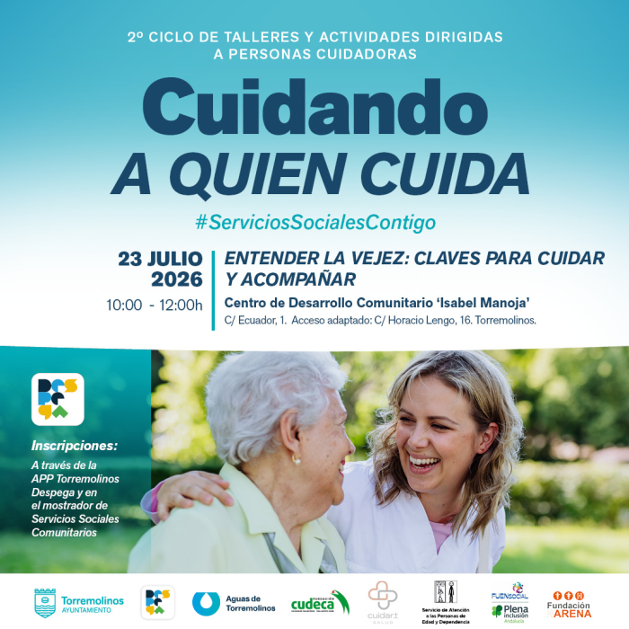 En julio se impartirá el taller ‘Entender la vejez’ dentro del ciclo ‘Cuidando a quien Cuida’