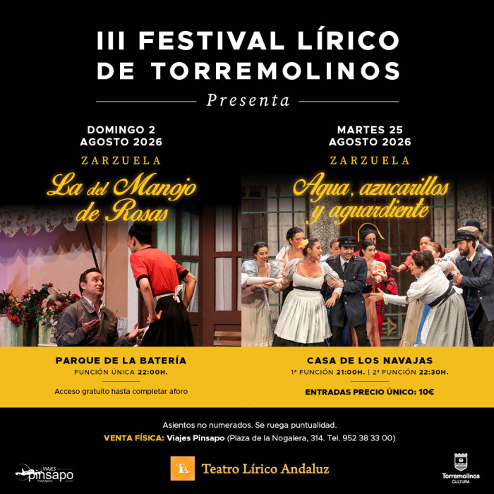 El III Festival Lírico de Torremolinos tendrá como escenarios el Parque de la Batería y la Casa de los Navajas