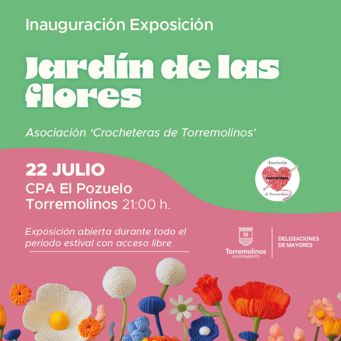 Las Crocheteras de Torremolinos embellecen el jardín del centro de participación activa El Pozuelo